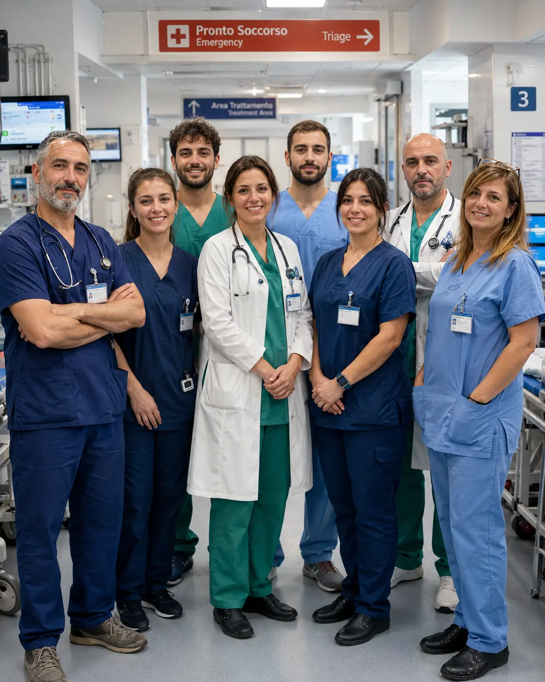 Team medico Amaltea in struttura ospedaliera
